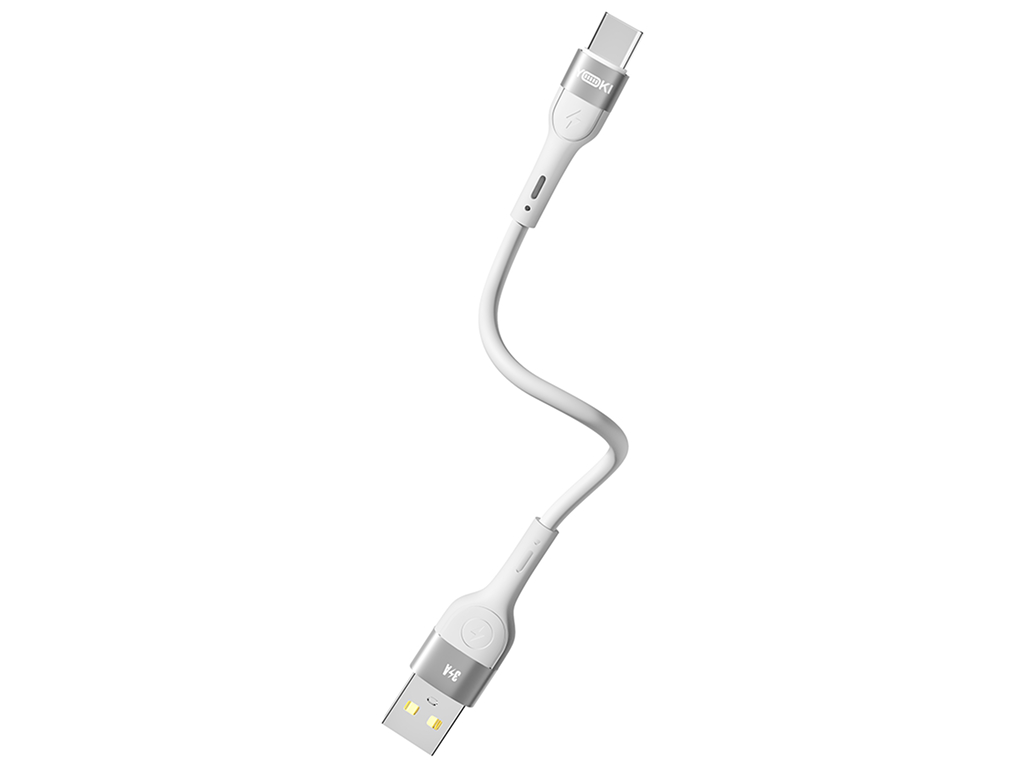 Кабель Yoki Extra, USB-A - Type-C, 3A, 25см, Білий