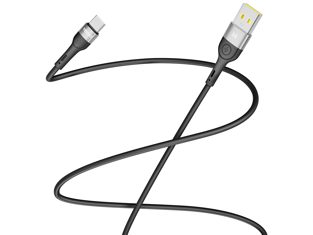 Кабель Yoki Extra, Type-C - Type-C, 60W, 2м, Чорний