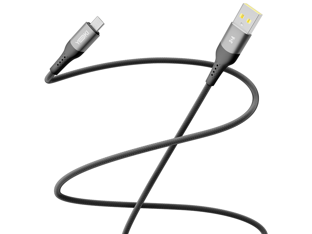 Кабель Yoki Solid, USB-A - Micro-USB, 3A, 1,2 м, Чорний