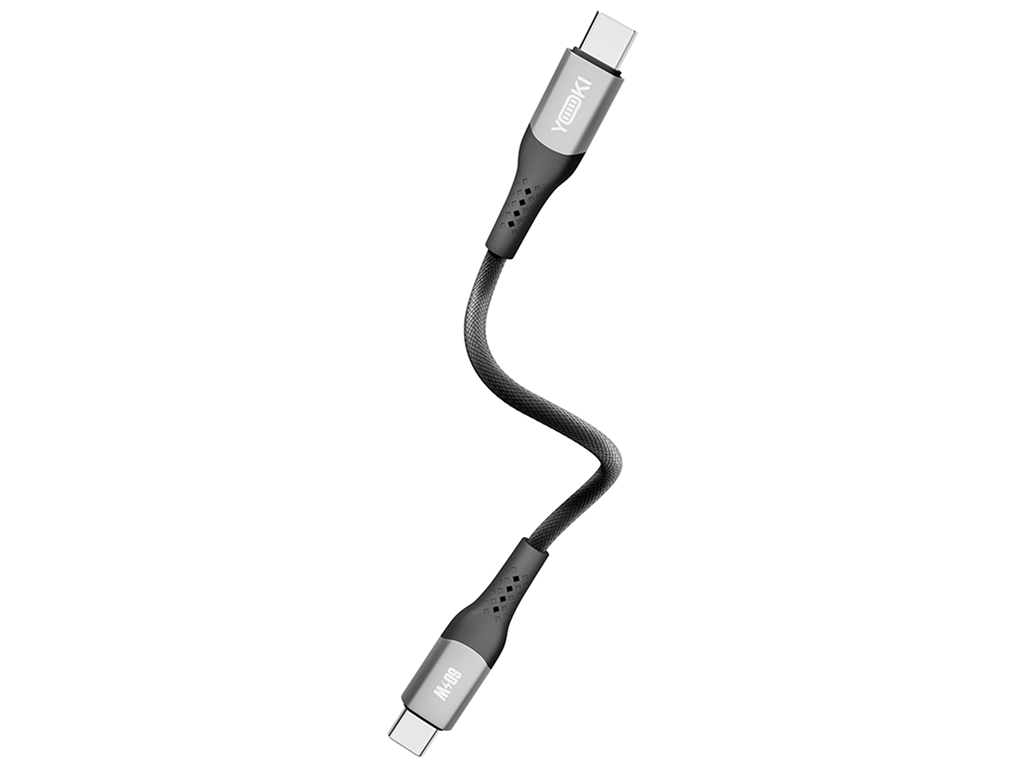 Кабель Yoki Solid, Type-C — Type-C, 60Вт, 25см, Черный