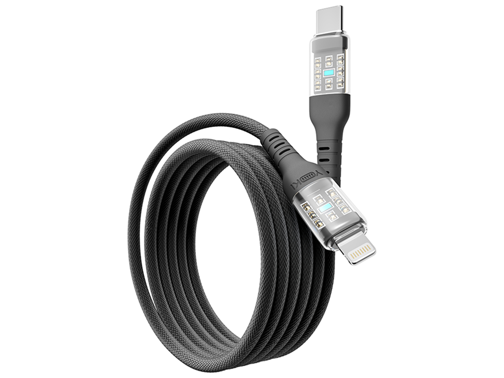 Кабель Yoki Cyber, Type-C - Lightning, 30W, 1,2м, Чорний