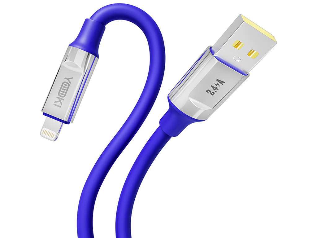 Кабель Yoki Ultra, USB-A - Lightning, 12W, 1,2м, Синій