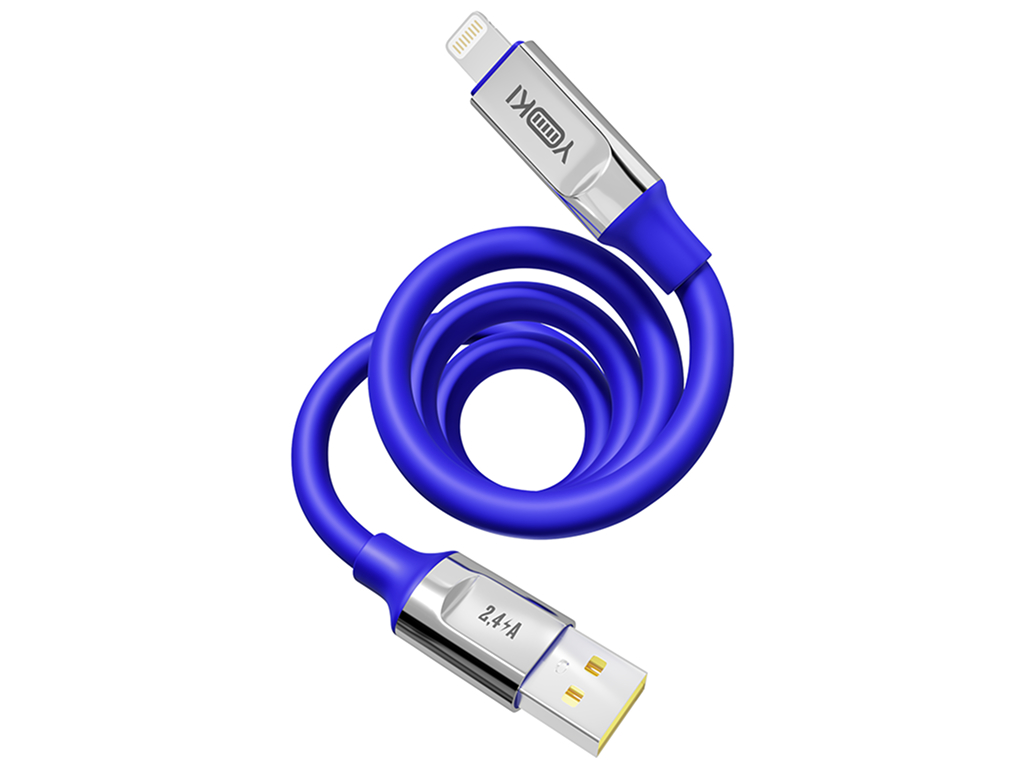 Кабель Yoki Ultra, USB-A - Lightning, 12W, 1,2м, Синій