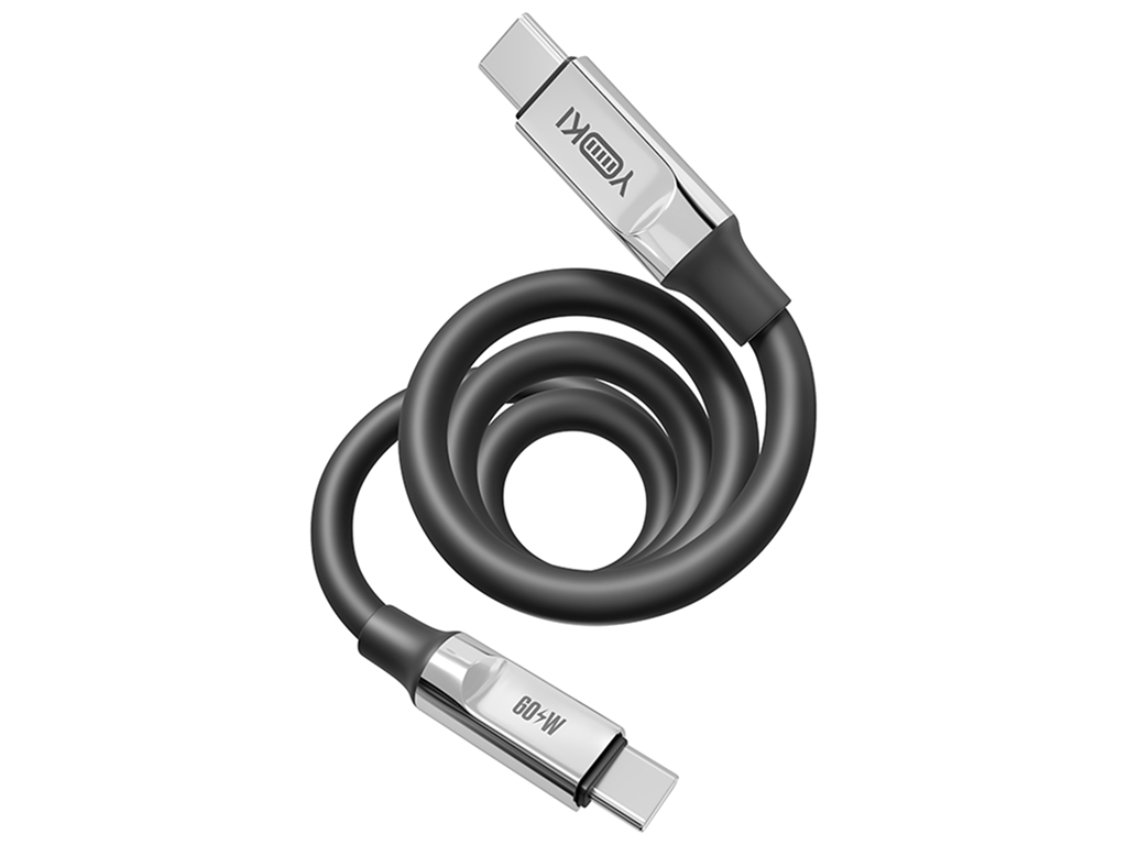 Кабель Yoki Ultra, Type-C — Type-C, 60W, 1,2м, Черный