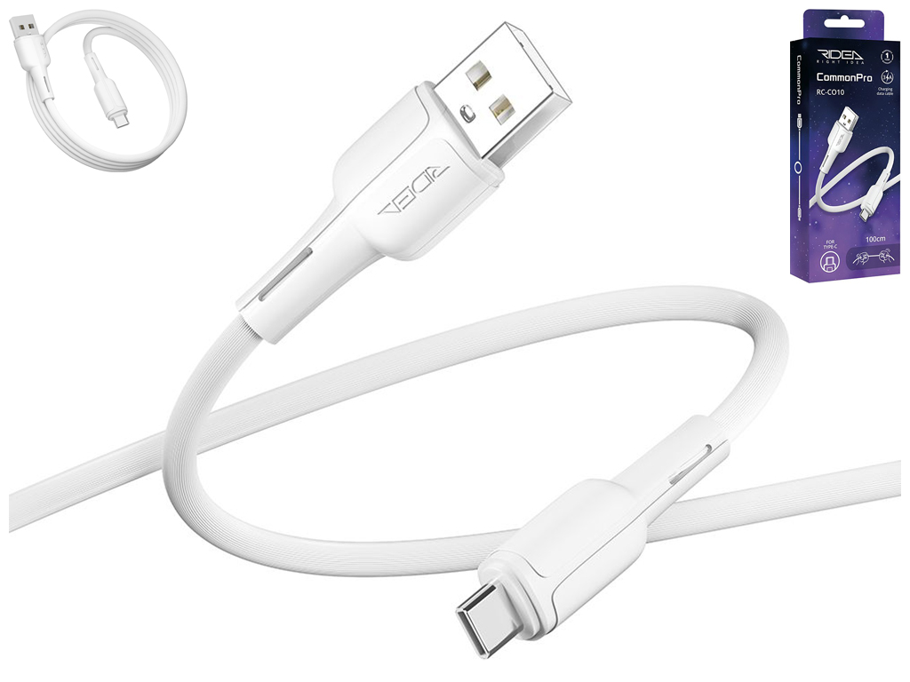 Кабель USB Ridea RC-CO10 CommonPro Type-C 3A Цвет Белый