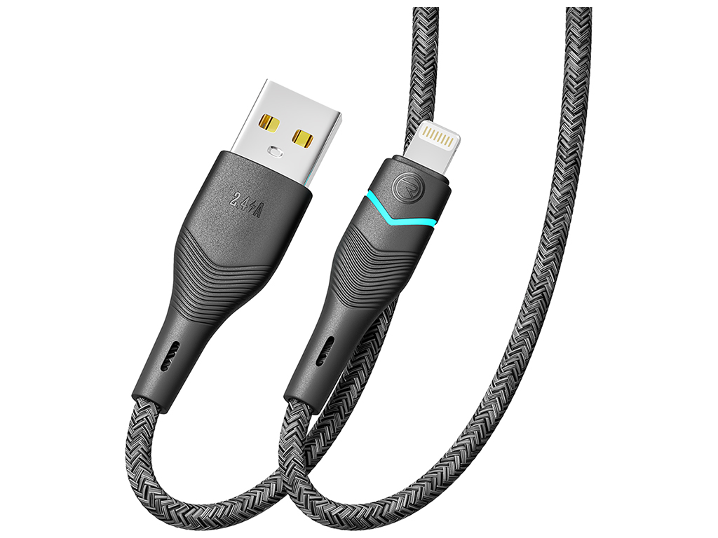 Кабель USB Ridea RC-RL15 RGB Light Lightning 12W 1,2м Цвет Черный
