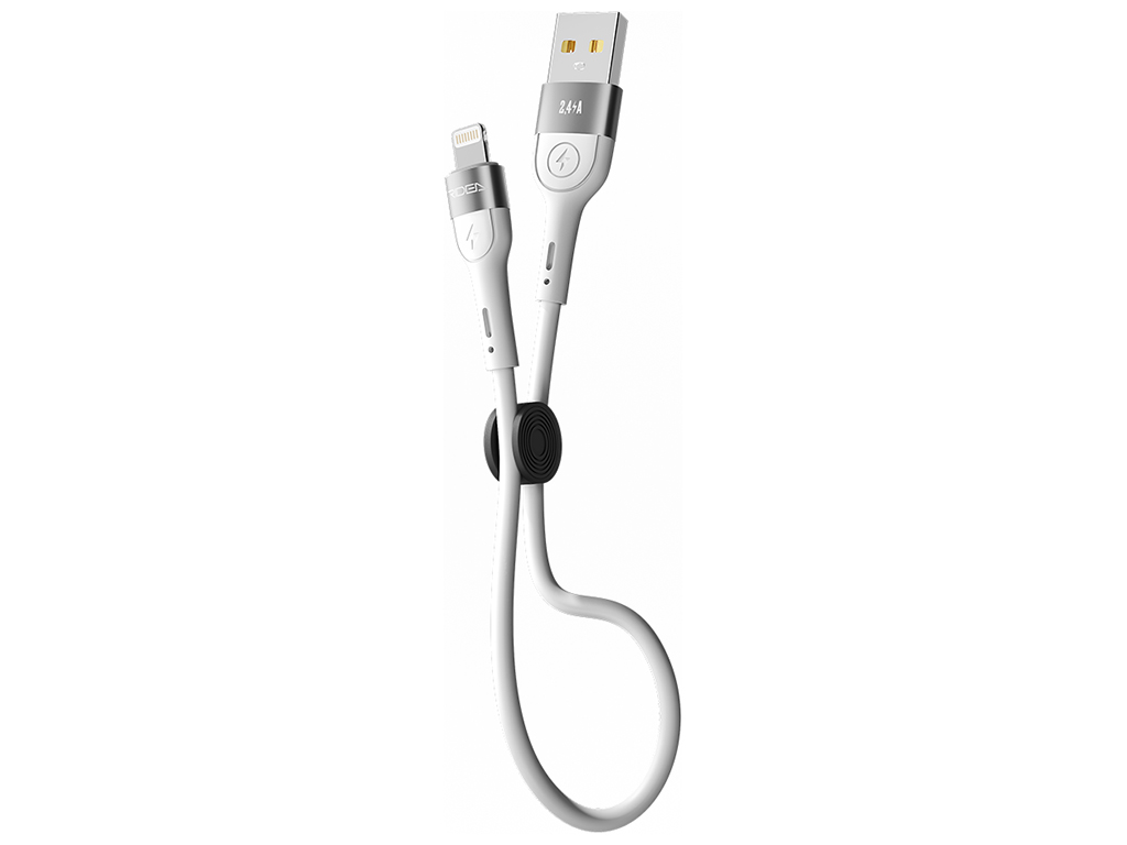 Кабель USB Ridea RC-XS51 X-Silicone Lightning 12W 0.25м, Цвет Белый