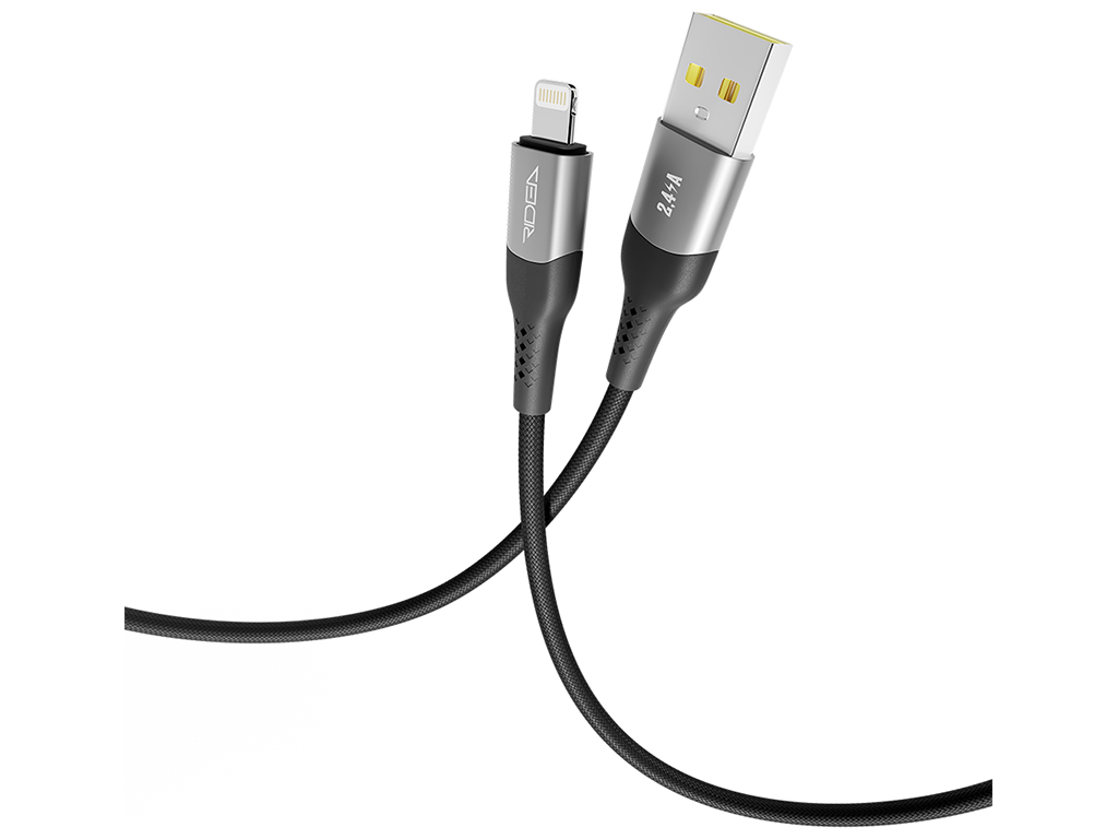 Кабель USB Ridea RC-US42 UltraStrong Lightning 12W 2м, Цвет Черный