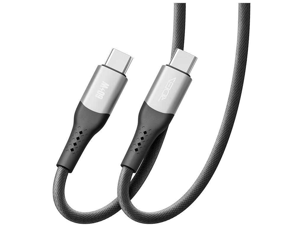 Кабель USB Ridea RC-US42 UltraStrong Type-C to Type-C 60W 2м, Цвет Черный