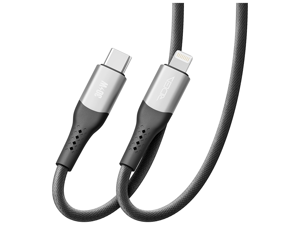 Кабель USB Ridea RC-US42 UltraStrong Type-C to Lightning 30W 2м, Цвет Черный