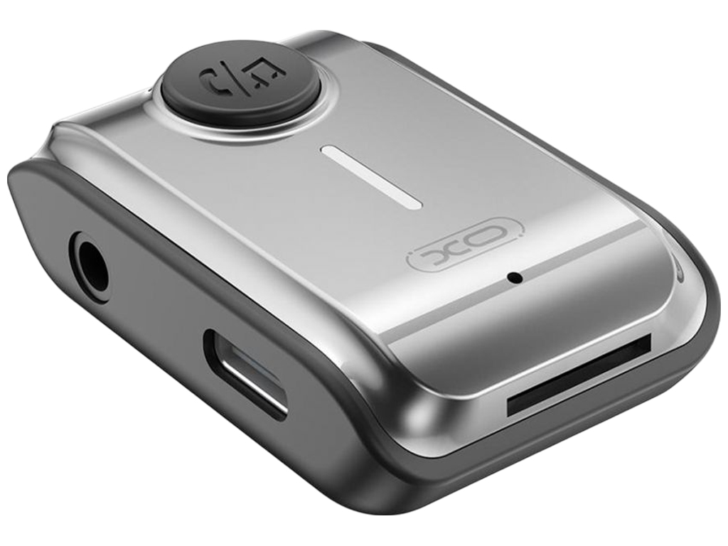 Модулятор XO BCC15, Bluetooth V5.3, слот для карты памяти, USB, Aux, 46×32×15мм, цвет серый