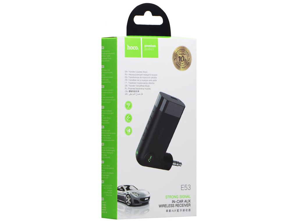Автомобільний Bluetooth Адаптер Hoco E53 Колір Чорний