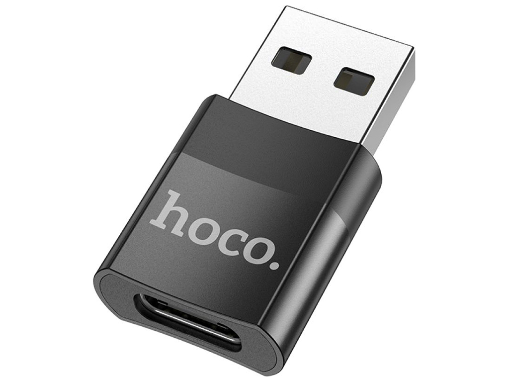 Перехідник Hoco UA17 USB Male to Type-C female USB2.0 adapter Колір Чорний
