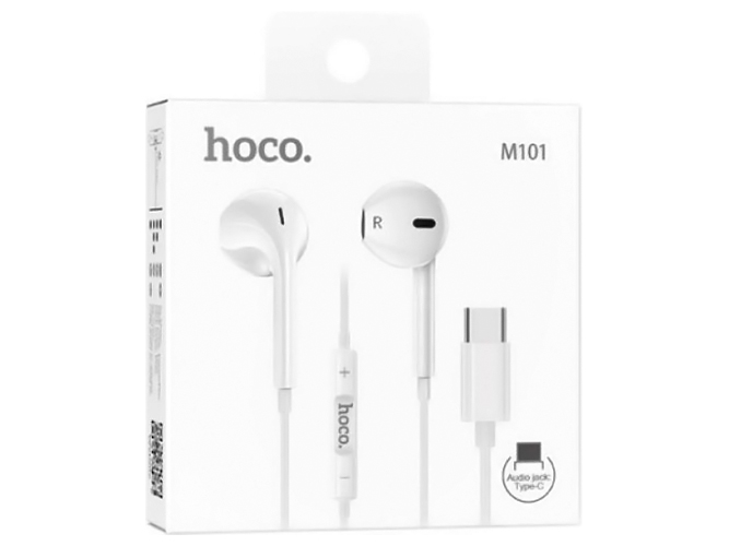 Навушники Hoco M101 Crystal joy wire-controlled digital earphones Type-C, Колір Білий