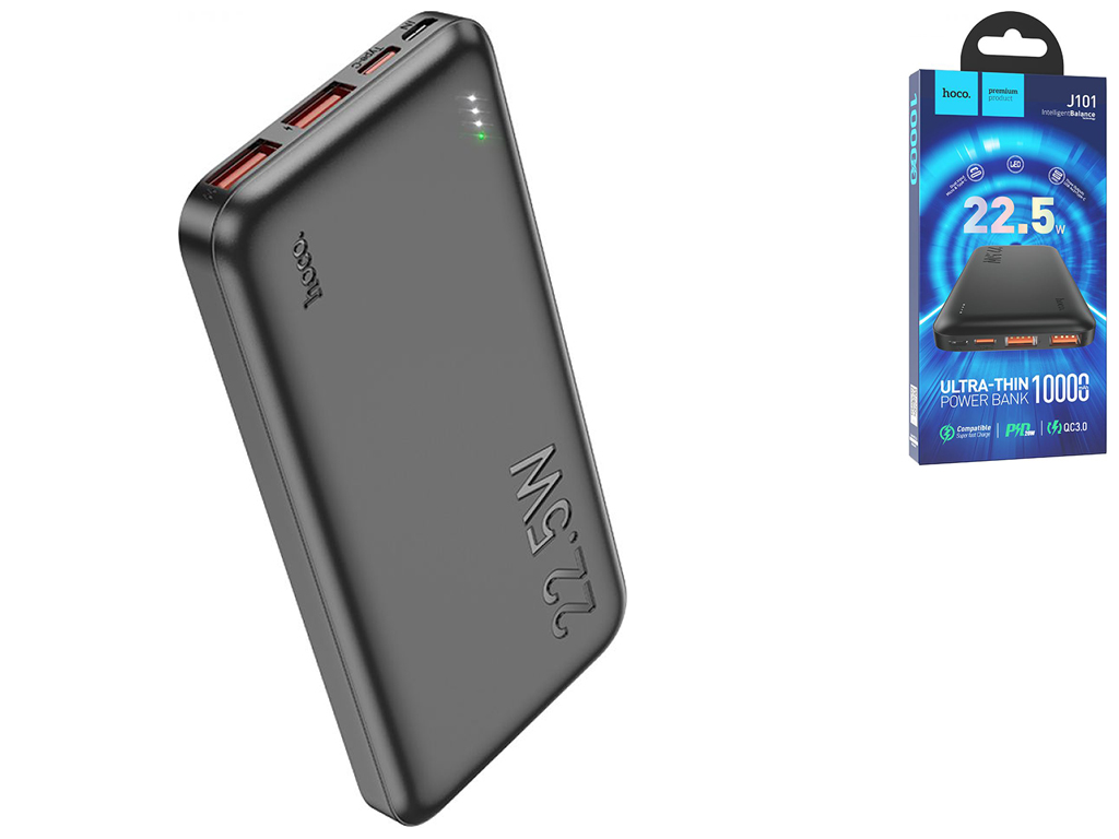 Універсальна Мобільна Батарея Hoco J101 Astute 22.5W fully compatible 10000 mAh Колір Чорний