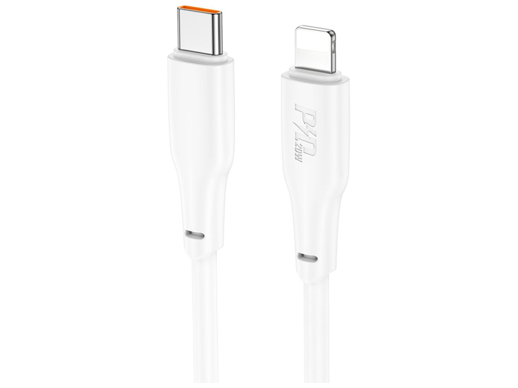 Кабель USB Hoco X93 Force PD20W Type-C to Lightning 2м, Цвет Белый