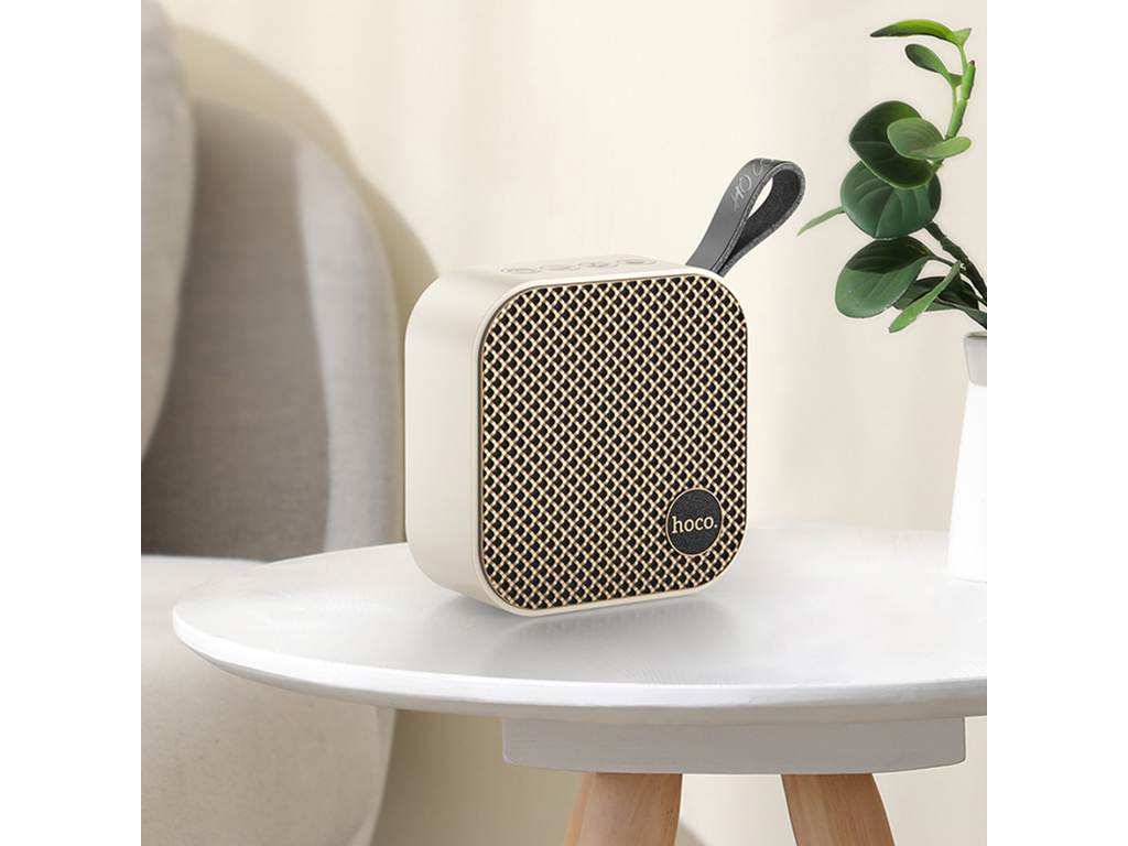 Колонка Hoco HC22, 5Вт, Bluetooth 5.2, 1200mAh, Type-C, пластик, 95×95×43мм, колір білий