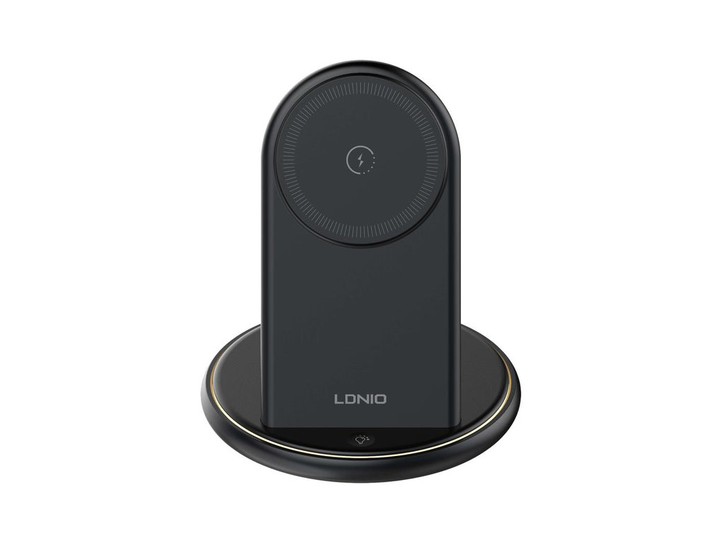 Зарядний пристрій бездротовий Ldnip Wl02 5in1, 25.5W, для iWatch, ABS+PC пластик, USB-C, чорний