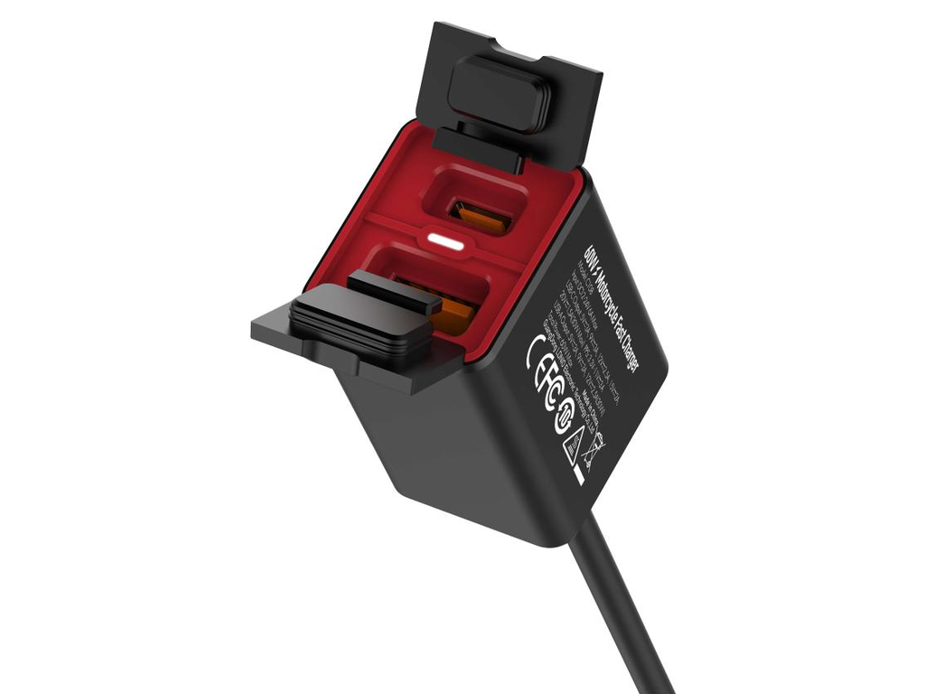 Інвертор LDNIO C108, авто-мото, 1USB+1USB-C, 60W, алюміній, пластик, Type-C to Type-C, колір чорний