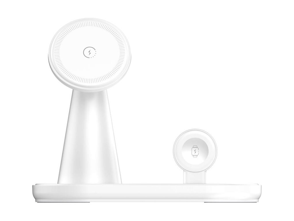 Зарядний пристрій бездротовий Ldnip Wl01 5in1, 25.5W, для iWatch, ABS+PC пластик, USB-C, білий