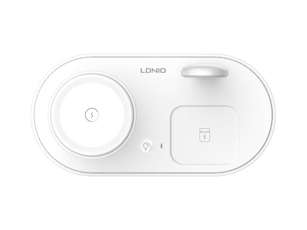 Зарядний пристрій бездротовий Ldnip Wl01 5in1, 25.5W, для iWatch, ABS+PC пластик, USB-C, білий