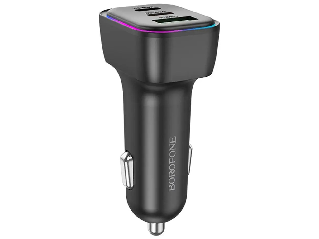 Авто Зарядное Устройство Borofone BZ28C 1USB/2USB-C QC/PD 60W Цвет Черный