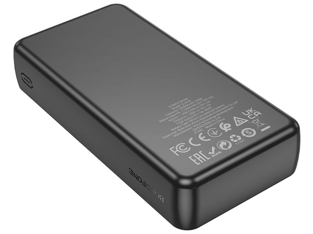 Універсальна мобільна батарея Power Bank Borofone BJ55A Graceful 20000 mAh Колір Чорний