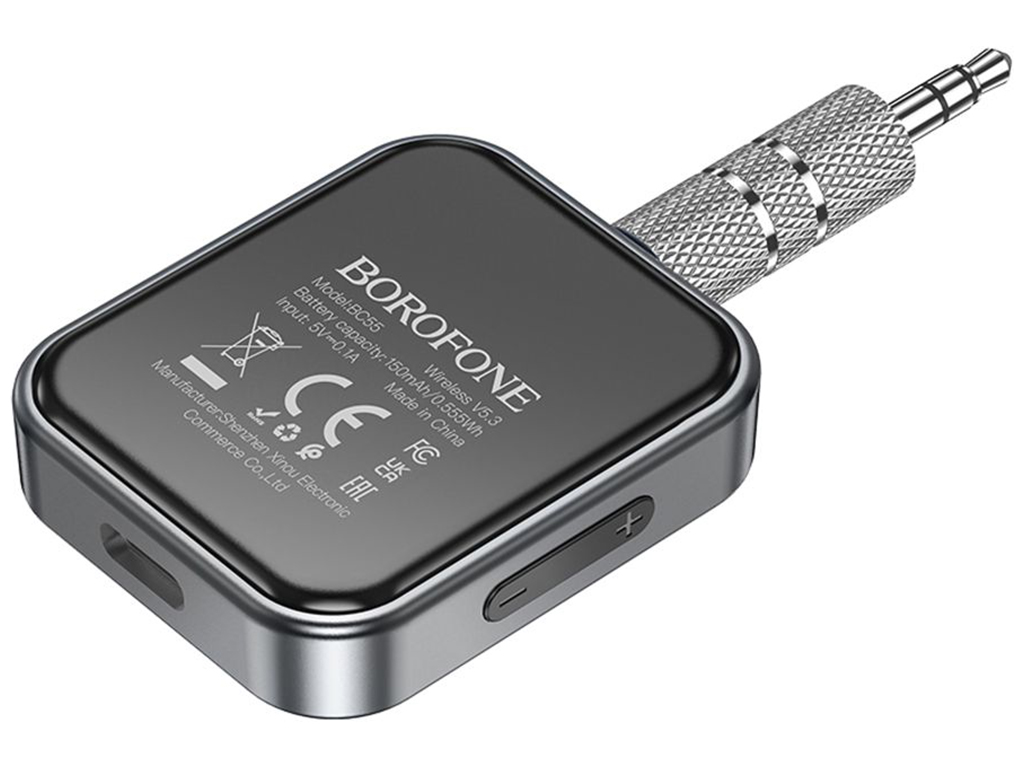 FM-трансмітер Borofone BC55 Suave car AUX BT receiver Колір Чорний