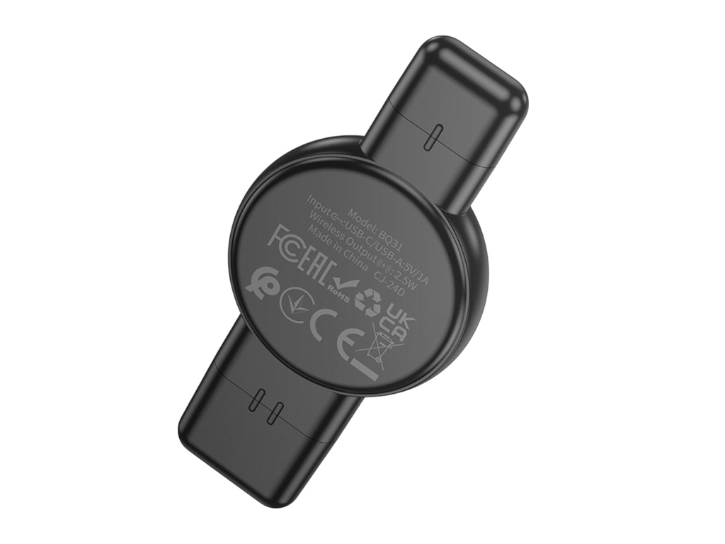 Беспроводное зарядное устройство Borofone BQ31 для iWatch/SAMSUNG, черный