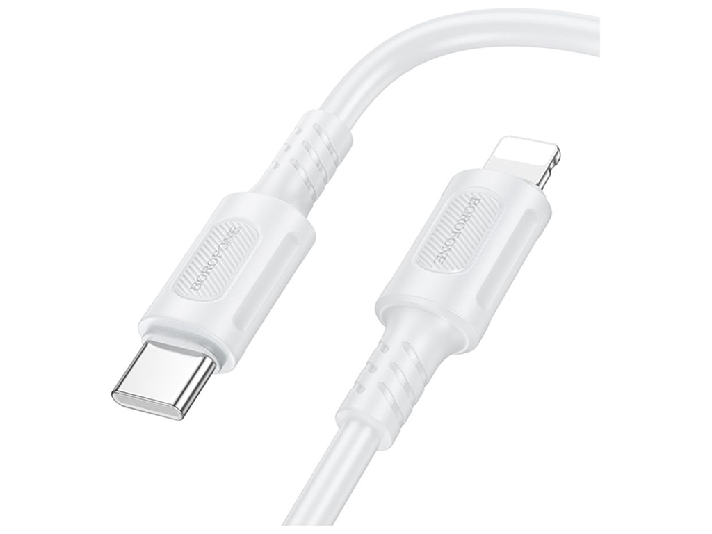 Кабель USB Borofone BX111 PD27W Type-C to Lightning Колір Білий