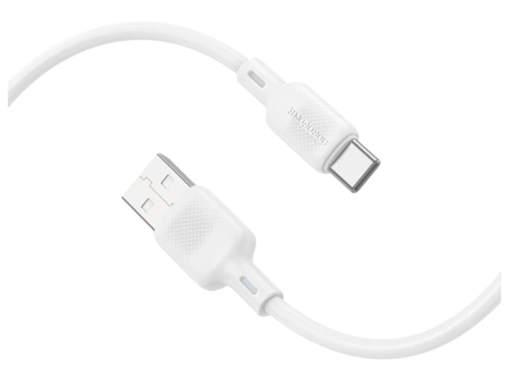 Кабель USB Borofone BX113 Silicone Type-C 3A Колір Бiлий