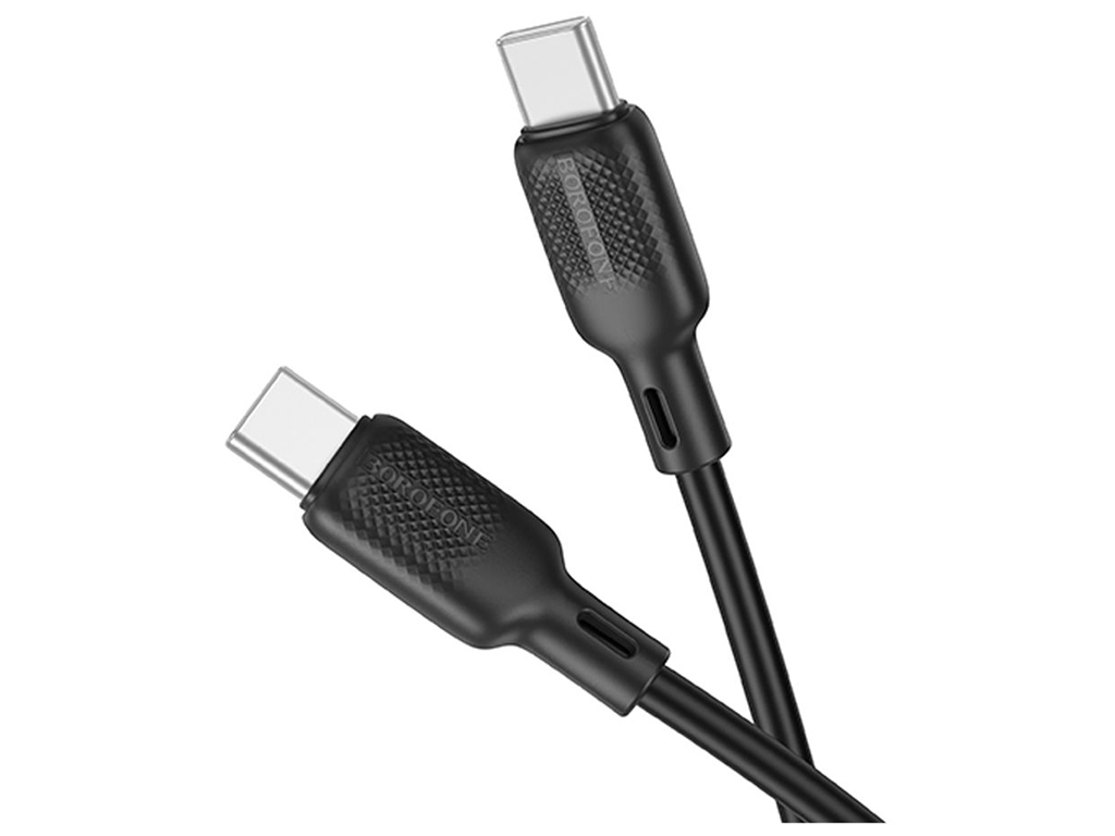 Кабель USB Borofone BX113 Silicone Type-C to Type-C 60W Колір Чорний