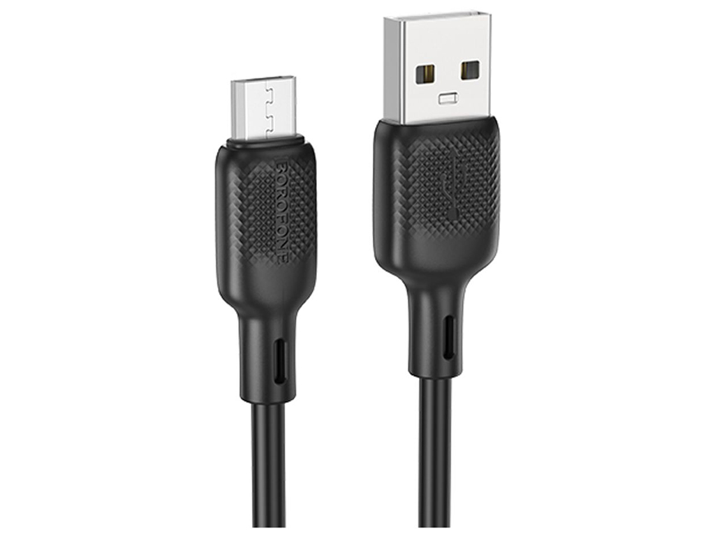 Кабель USB Borofone BX113 Silicone мicro 2.4A 2м Колір Чорний