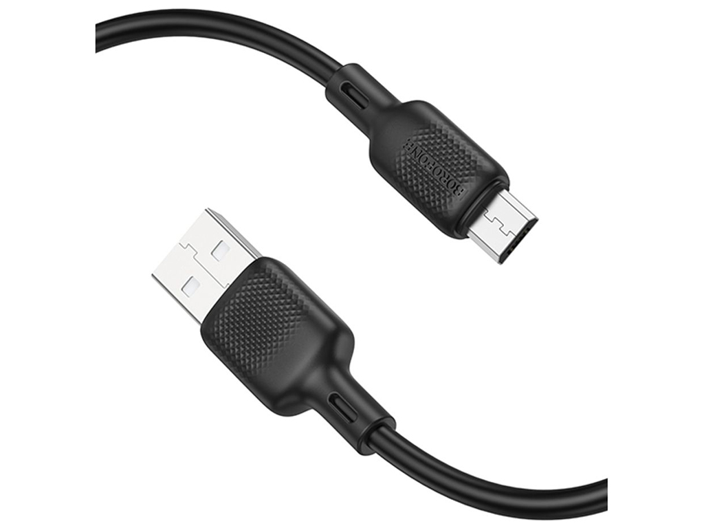 Кабель USB Borofone BX113 Silicone мicro 2.4A 2м Колір Чорний