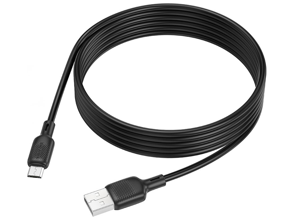 Кабель USB Borofone BX113 Silicone мicro 2.4A 2м Колір Чорний