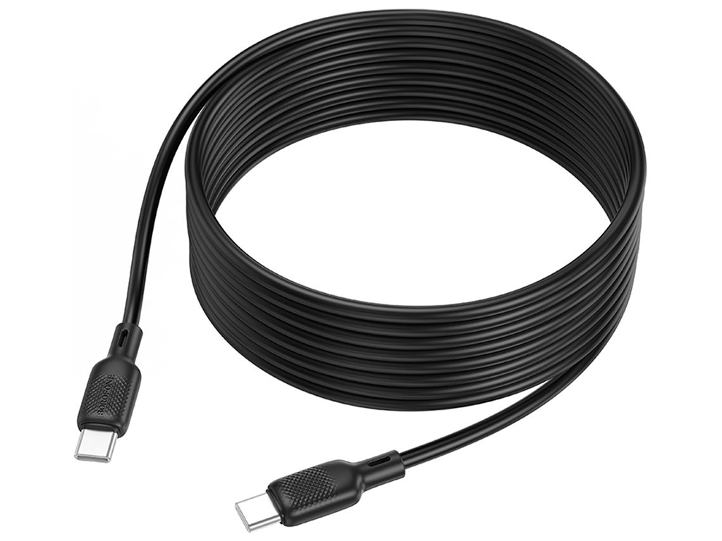 Кабель USB Borofone BX113 Silicone Type-C to Type-C 60W 3м Колір Чорний