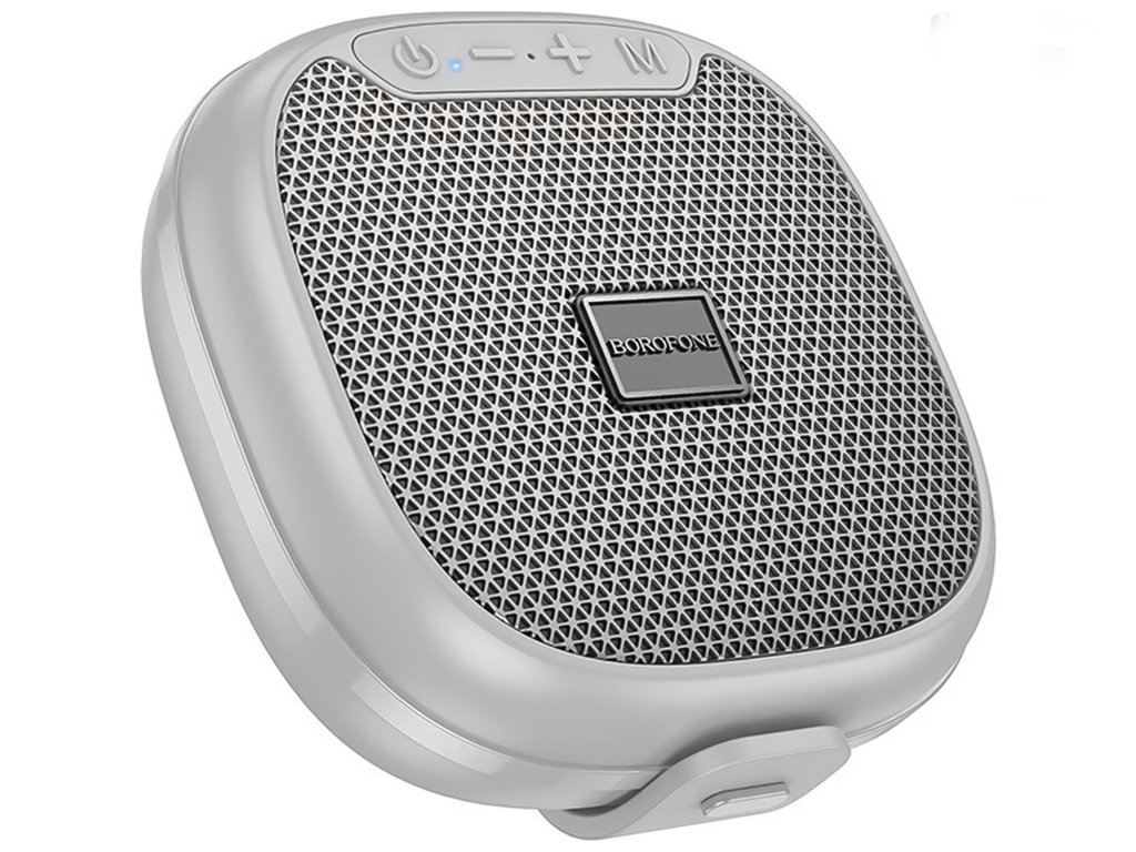 Колонка Borofone BR47, 5Вт, Bluetooth 5.4, 500mAh, Type-C, пластик, 107×102×41мм, колір сірий
