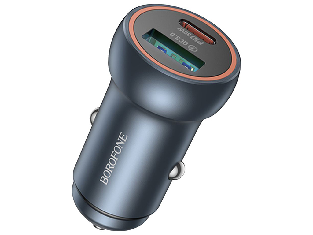 Автомобільний зарядний пристрій Borofone BZ32A, USB-A + USB-C, 30 Вт