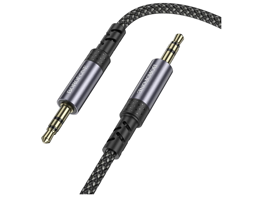 Кабель Aux Borofone BL24, 1м, колір сірий