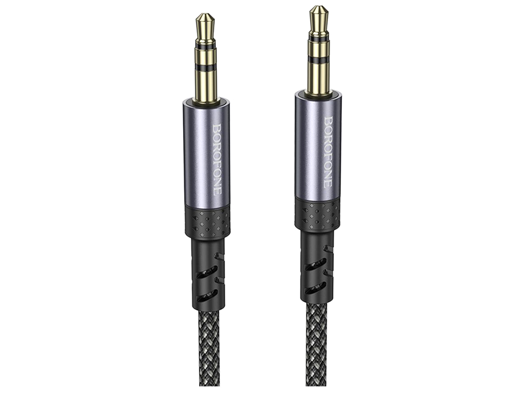Кабель Aux Borofone BL24, 1м, колір сірий