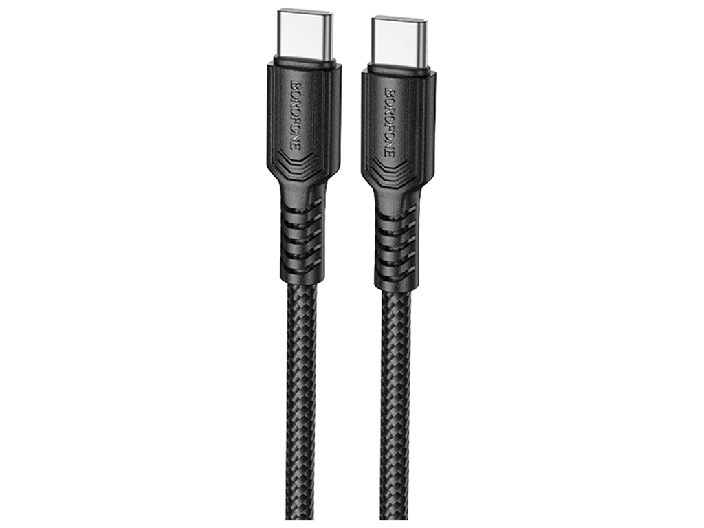 Кабель USB Borofone BX116 Type-C to Type-C 60W, 1м, колір чорний