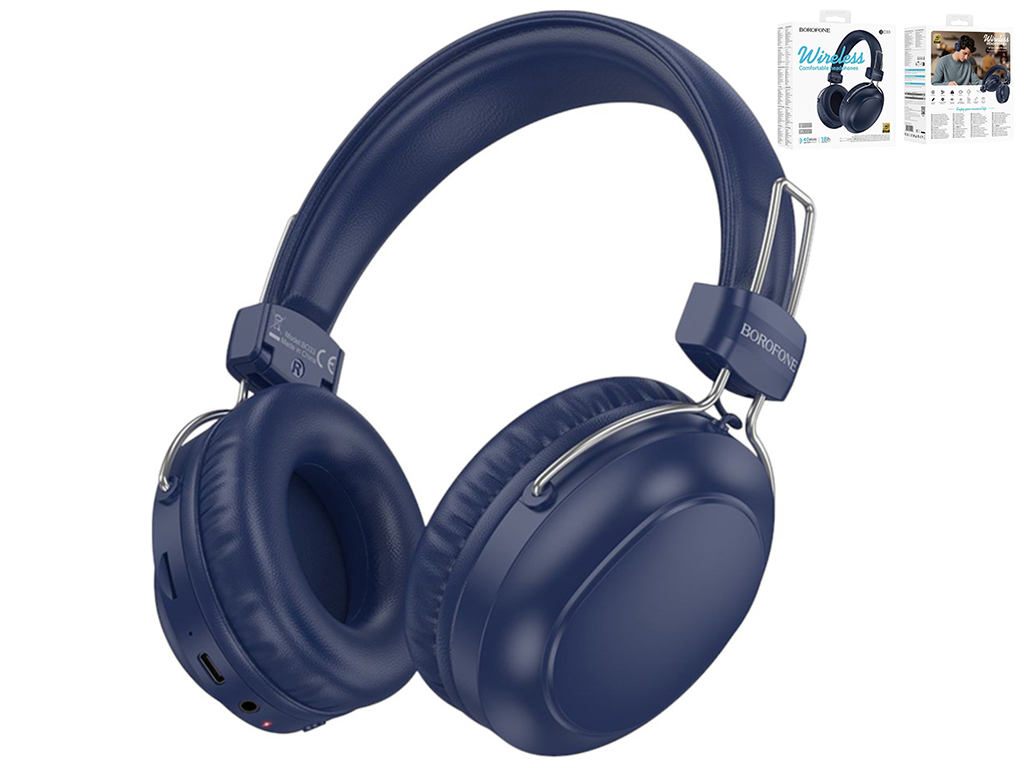 Bluetooth стерео гарнітура Borofone BO33, синій