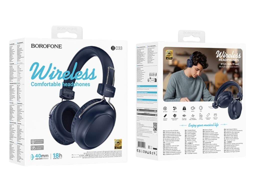 Bluetooth стерео гарнітура Borofone BO33, синій