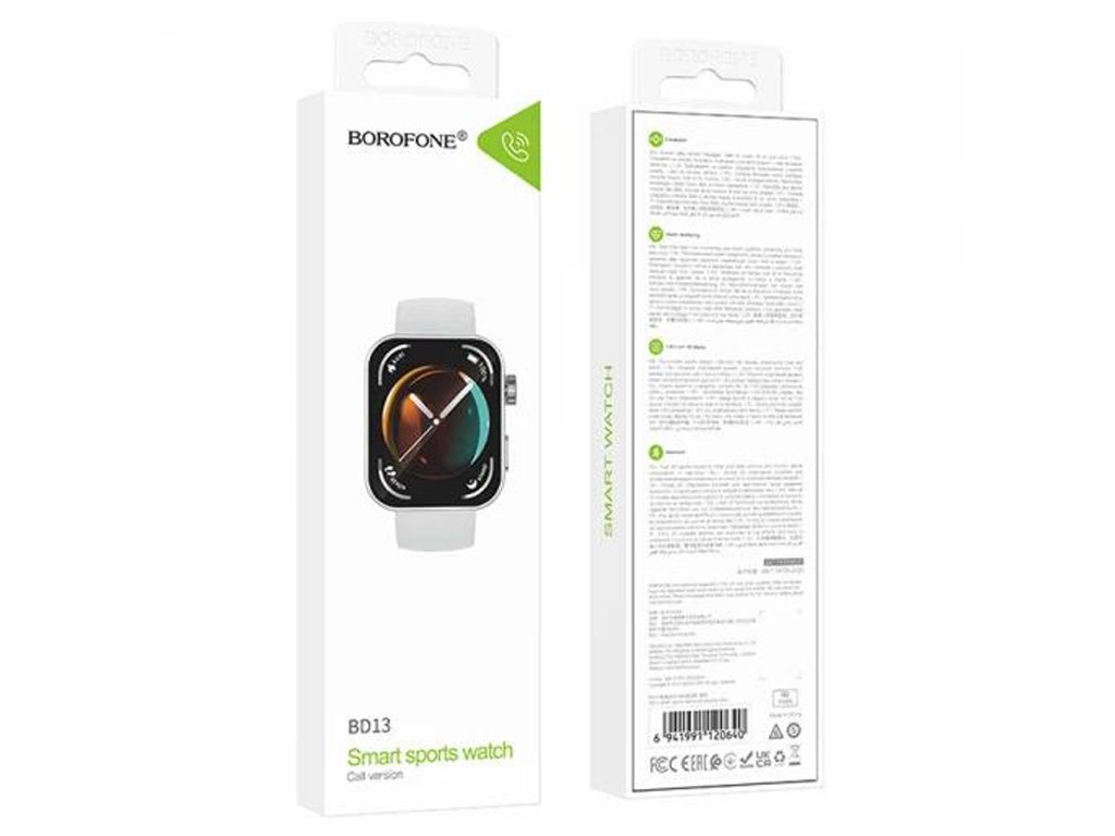 Смарт-часы Borofone BD13, call version, 1.83 дюйма, bluetooth 5.0, спортивные режимы, цвет серебро