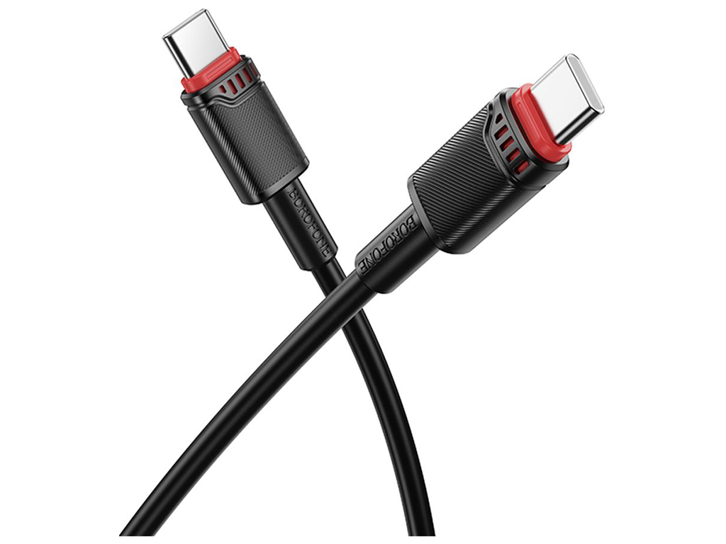 Кабель USB Borofone BX110 60W Type-C to Type-C, 1м,колір чорний
