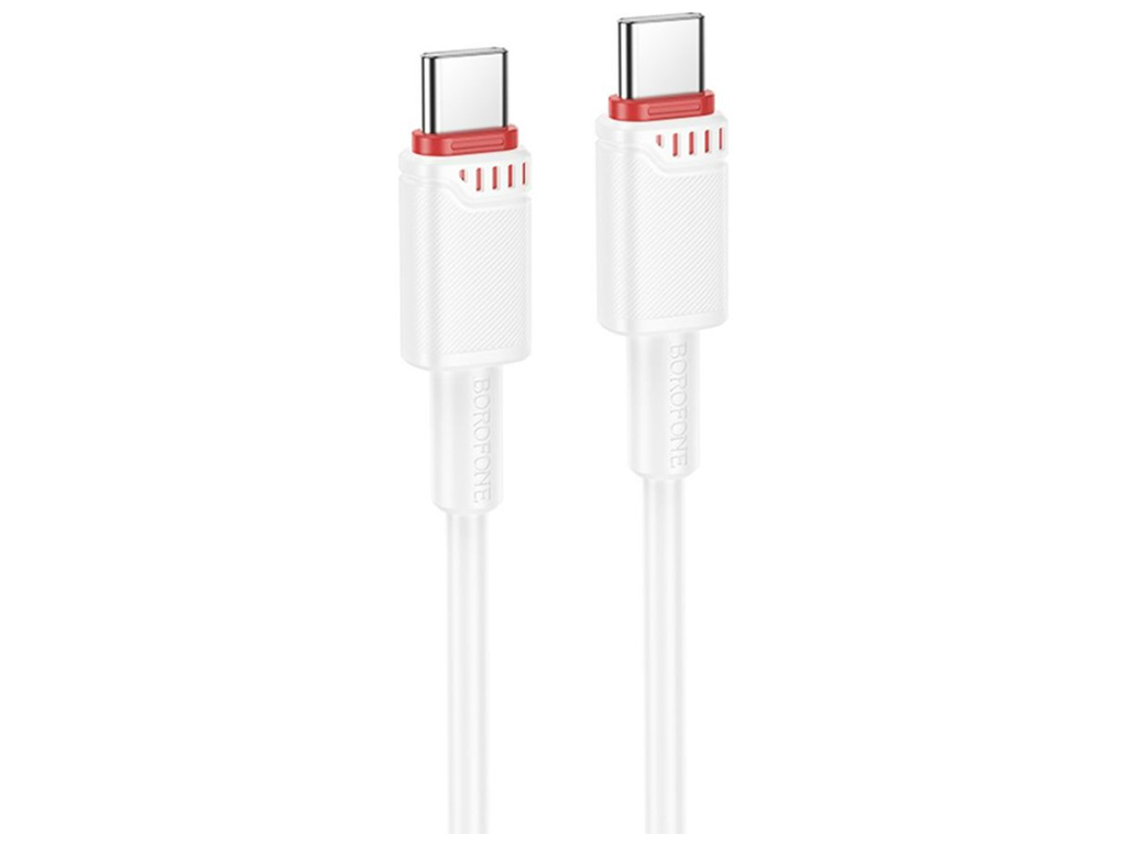 Кабель USB Borofone BX110 60W Type-C to Type-C, 1м, цвет белый