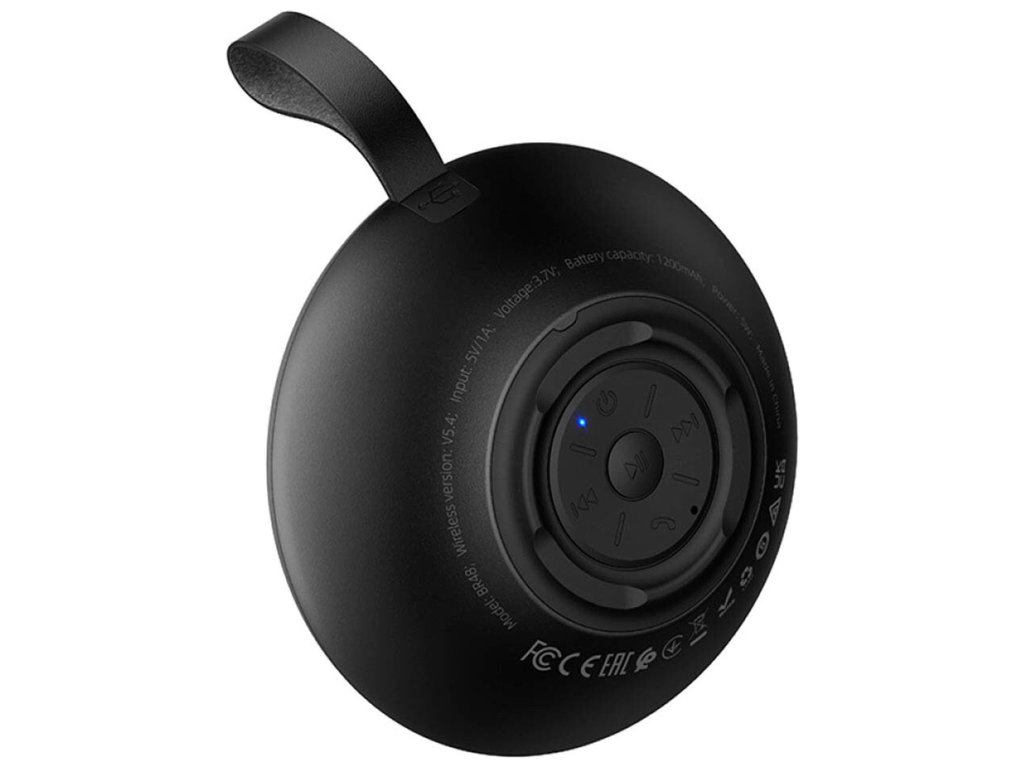 Колонка Borofone BR48, 5Вт, Bluetooth 5.4, 1200mAh, Type-C, пластик, 105×105×55мм, колір чорний