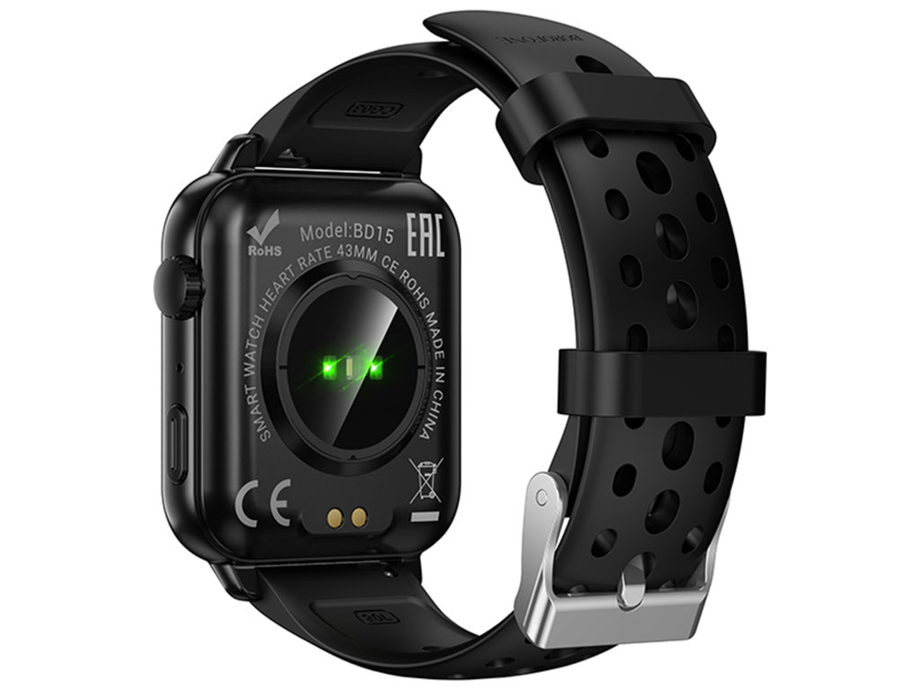 Смарт-годинник Borofone BD15, Bluetooth 5.3, TFT дисплей, ABS пластик, силікон, 220×70×30мм, чорний