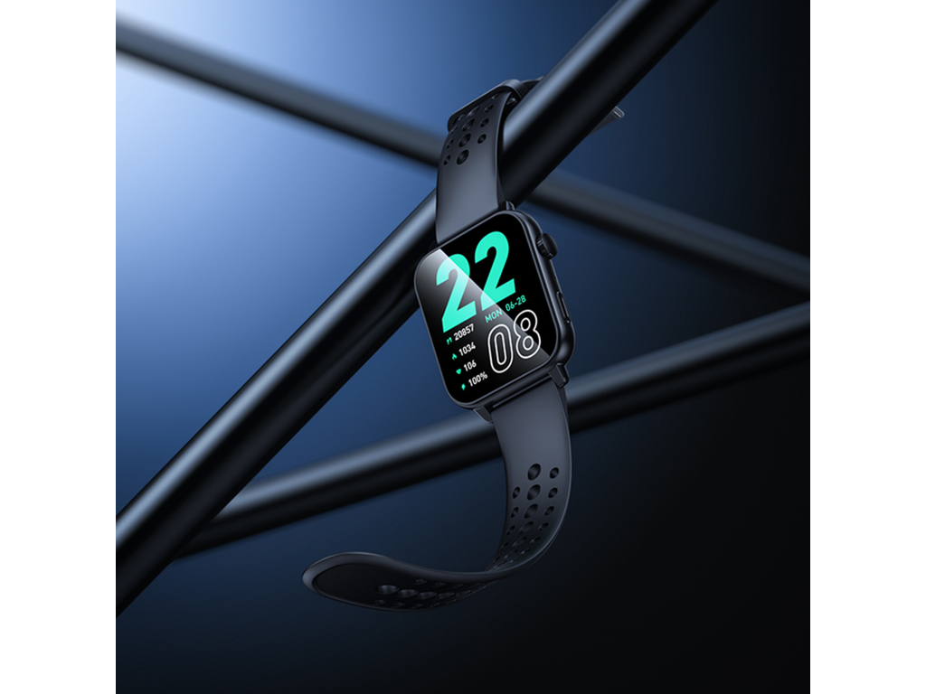 Смарт-годинник Borofone BD15, Bluetooth 5.3, TFT дисплей, ABS пластик, силікон, 220×70×30мм, чорний