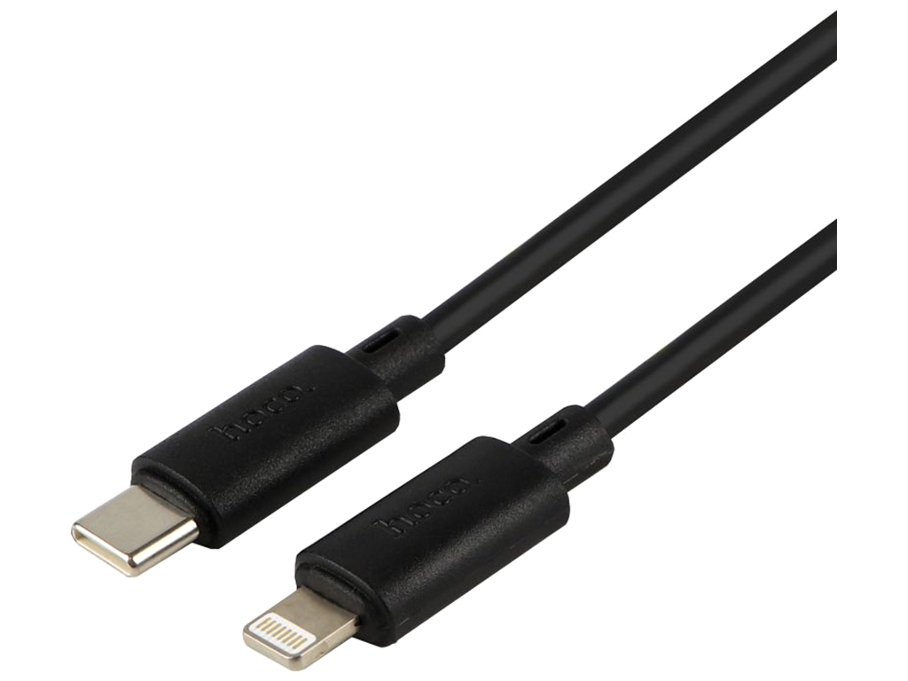 Мережевий зарядний пристрій Hoco CS14A 1USB-C/1USB PD/QC 20W+Type-C to Lightning, Колір Чорний